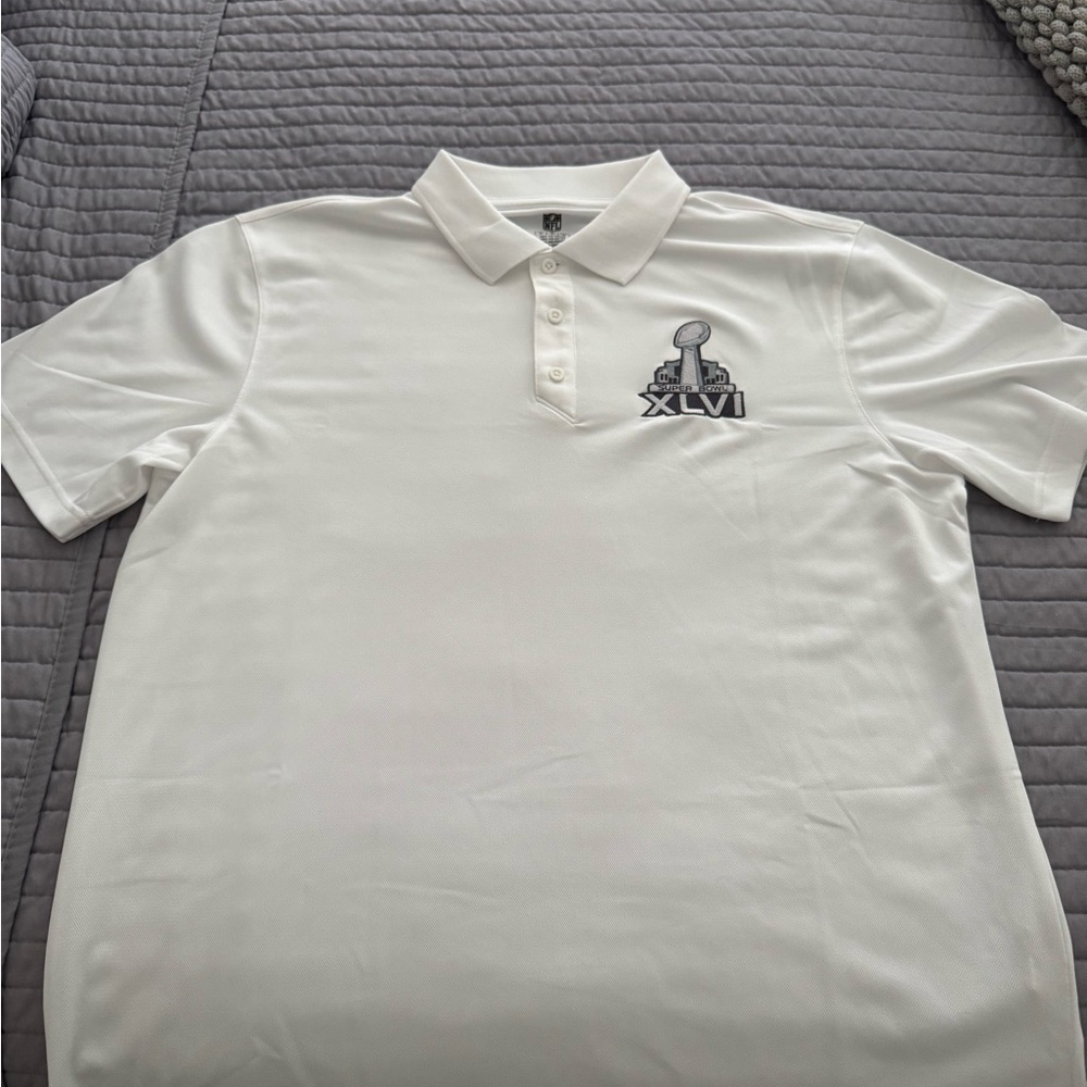 Super Bowl 46 White Polo Shirt